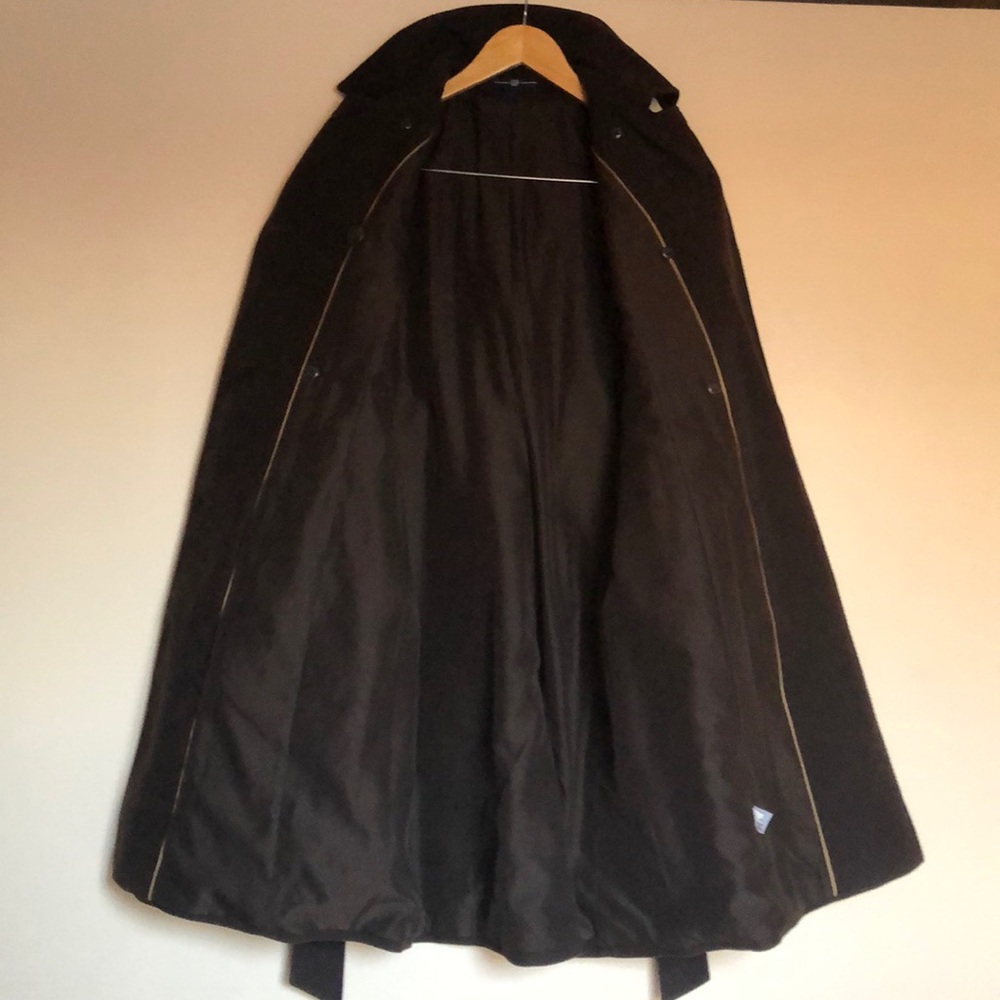 GAP LONGLINE BUTTON BELTED BROWN COAT🧥size S - Picture 17 of 17